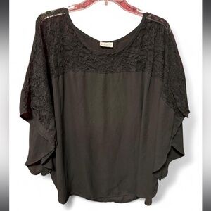 Wet Seal Black Lace Blouse
